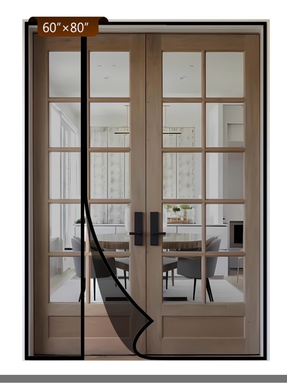 Magnetic screen door mesh